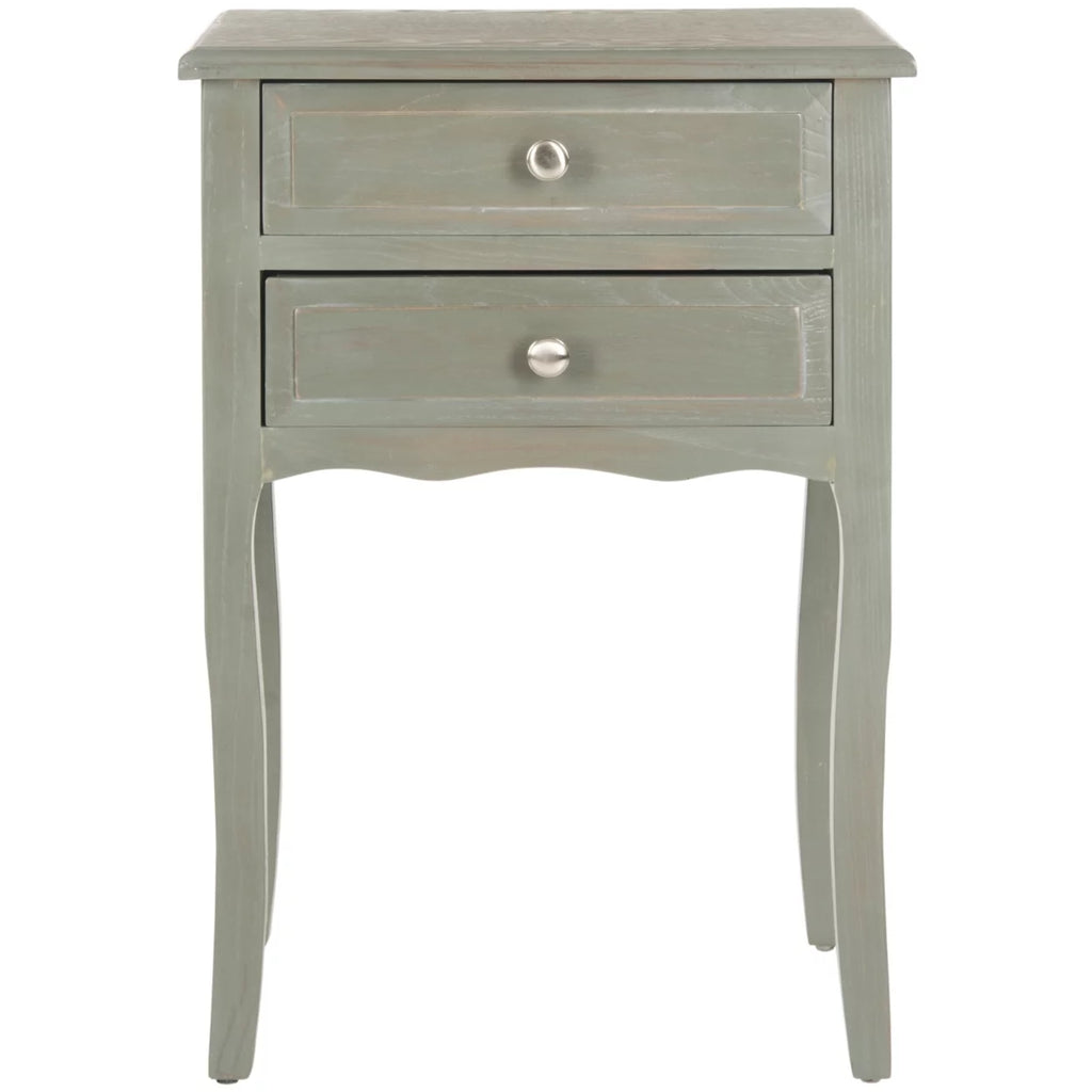 End Table With Storage Drawers Ash Grey S2363