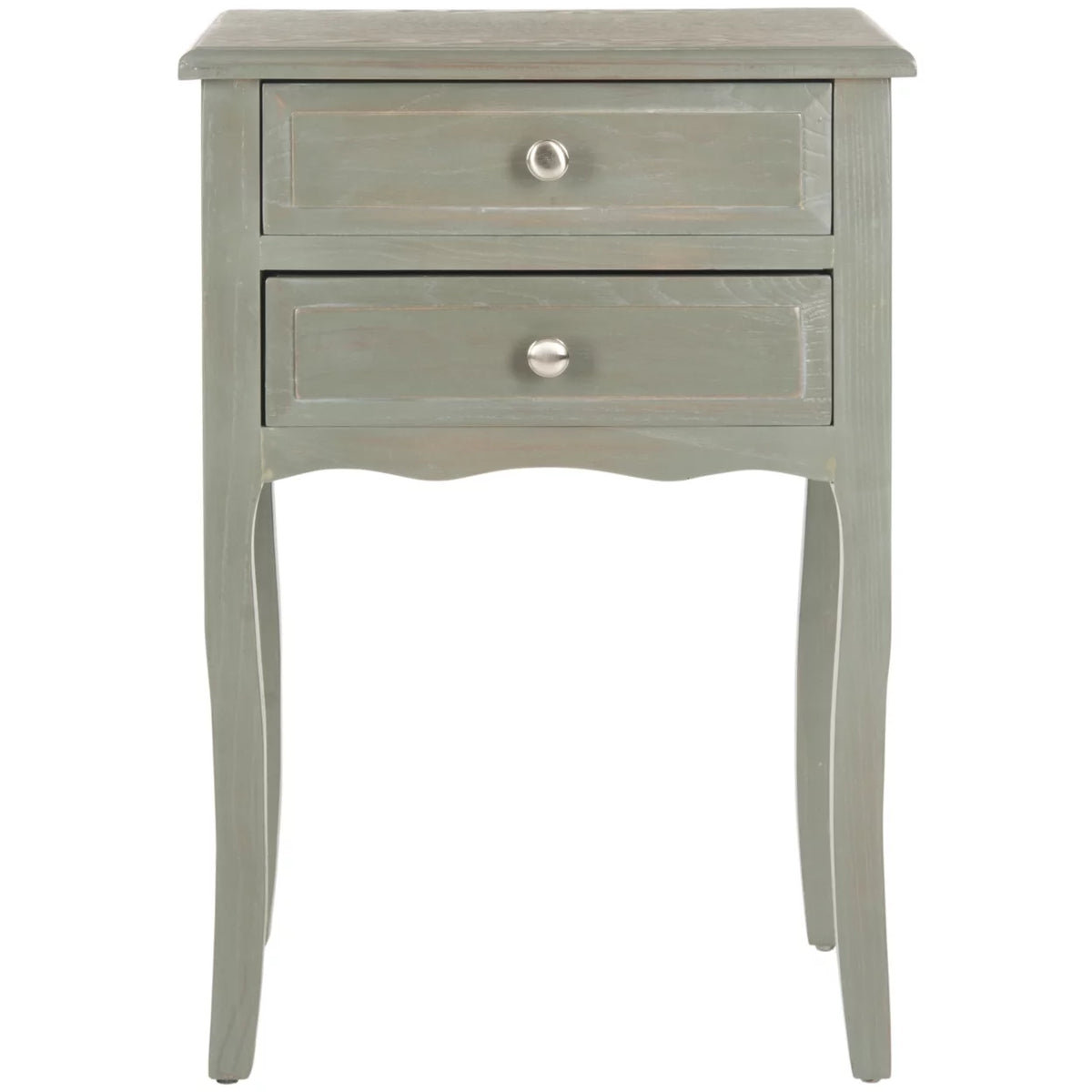 End Table With Storage Drawers Ash Grey S2363