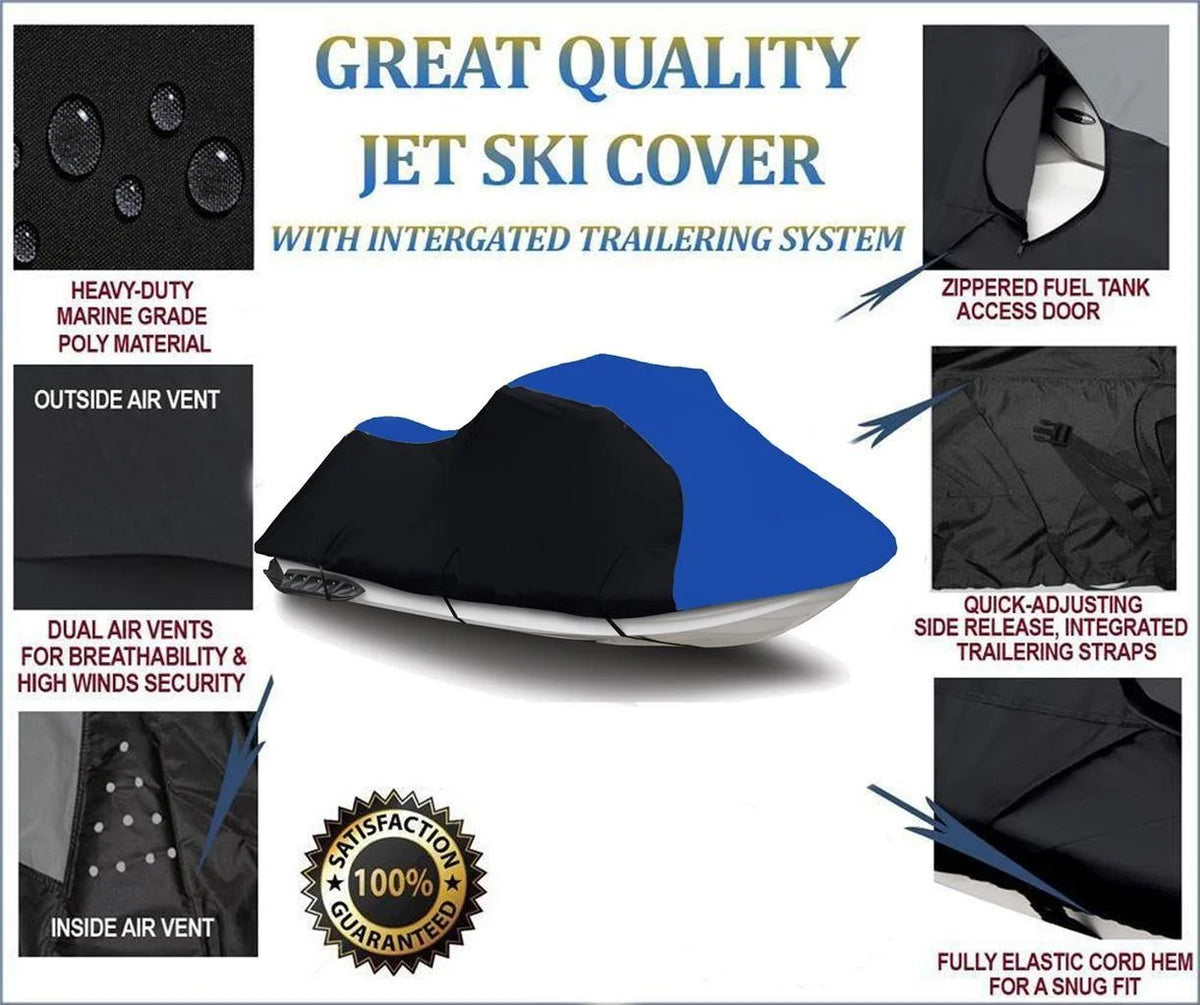 Heavy-Duty Trailerable Cover for Jet Ski PWC 2 Seater 111" L89020