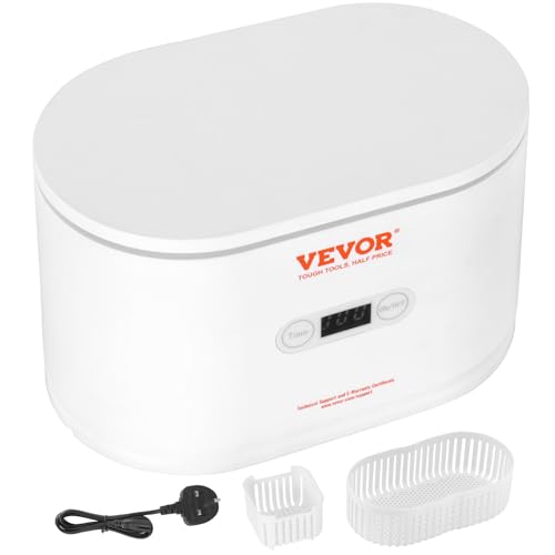 22oz Ultrasonic Jewelry Cleaner with 5 Digital Timer and 2 Cleaning Baskets O1102