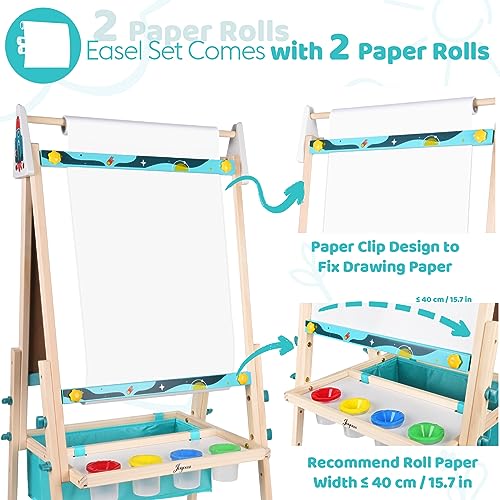 Adjustable Wooden Kids Art Easel with Whiteboard & Chalkboard N482