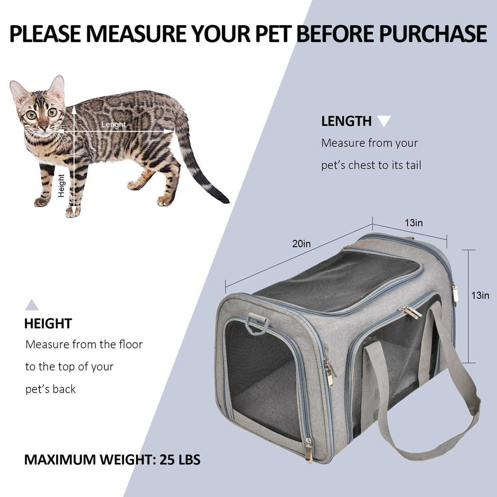 Cat Dog Pet Carrier for Small Medium Cats Puppies up to 15 Lbs E538471