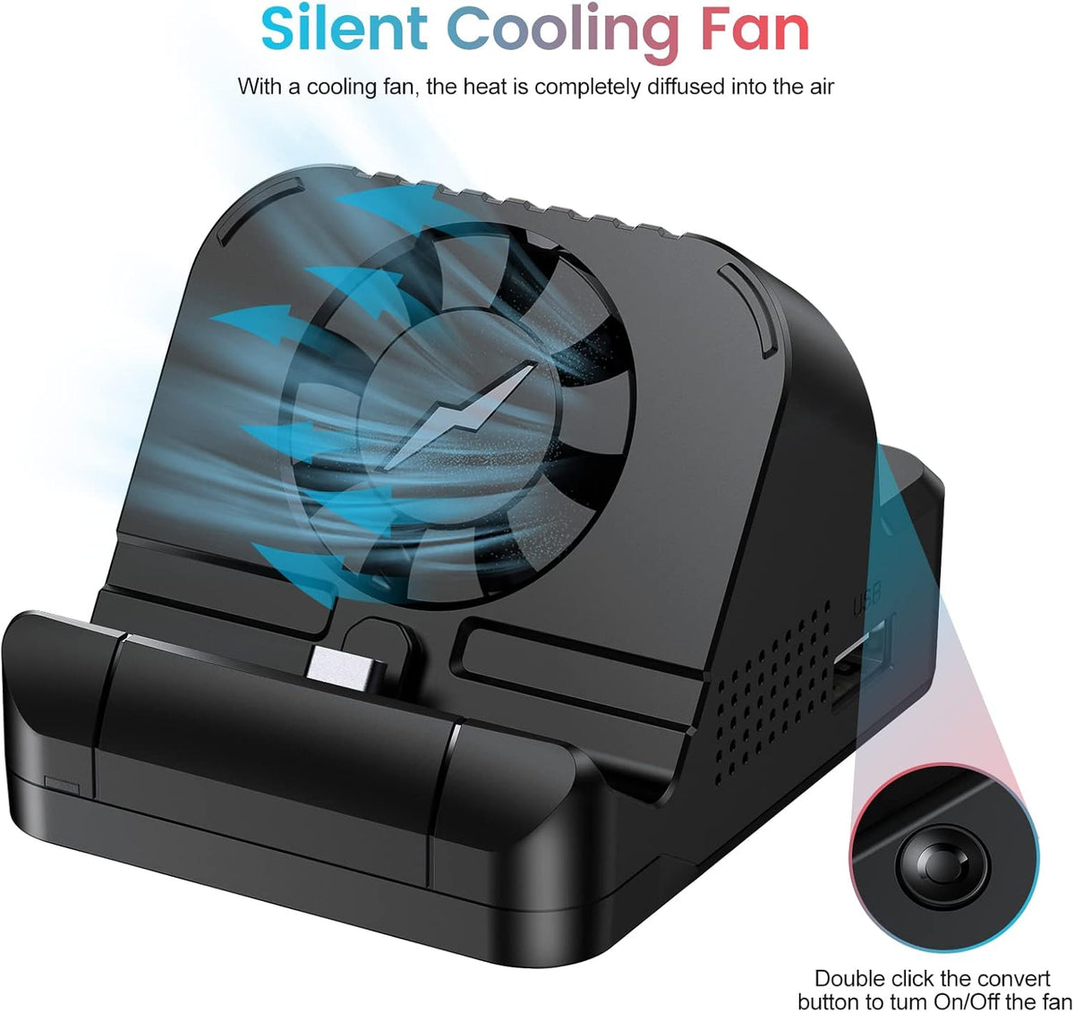 4K HDMI Portable Docking Station with Cooling Fan and USB 3.0 Port B339