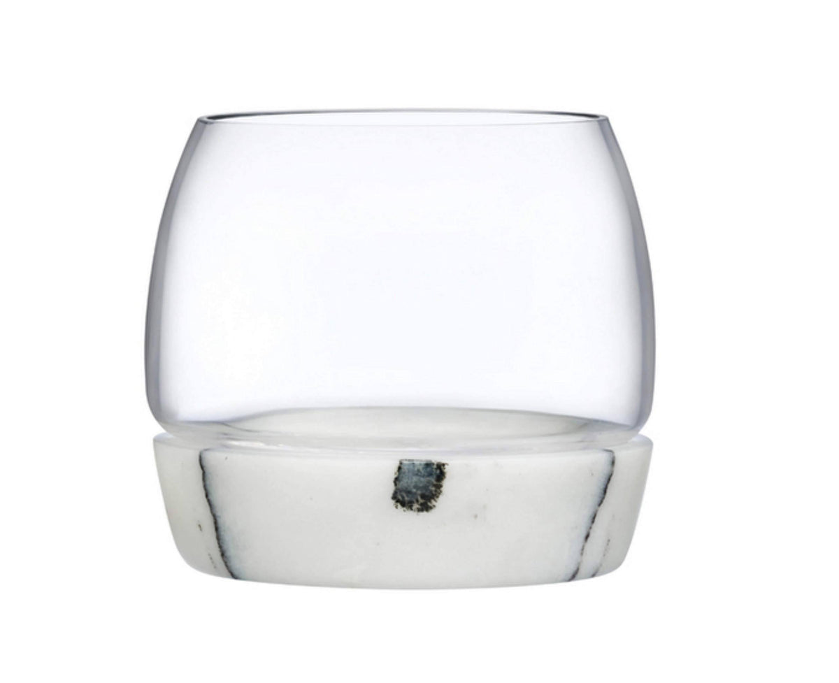 Lead-Free Crystal Whiskey Tumbler with Marble Base O770