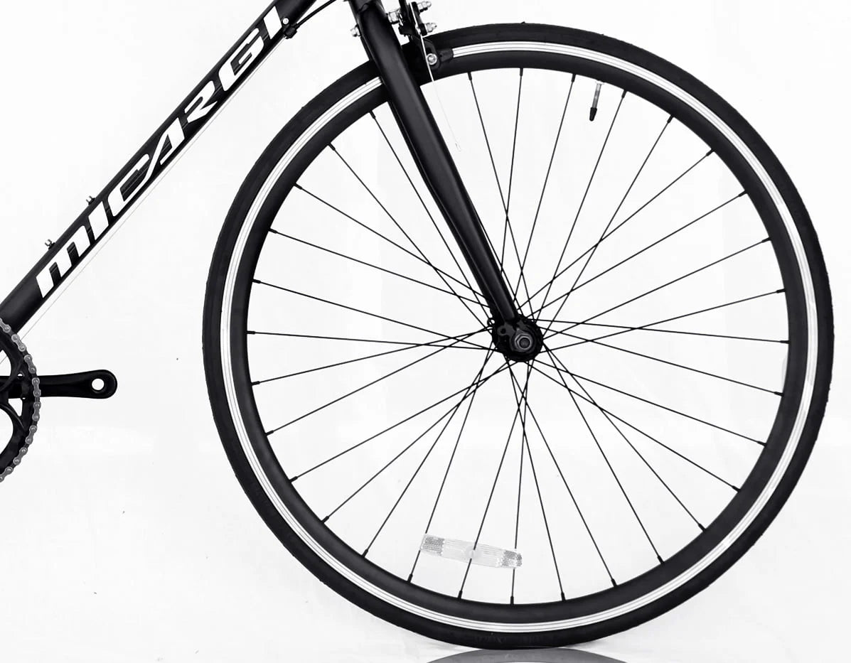 White 53 cm Aluminum 700C Road Bike C4026