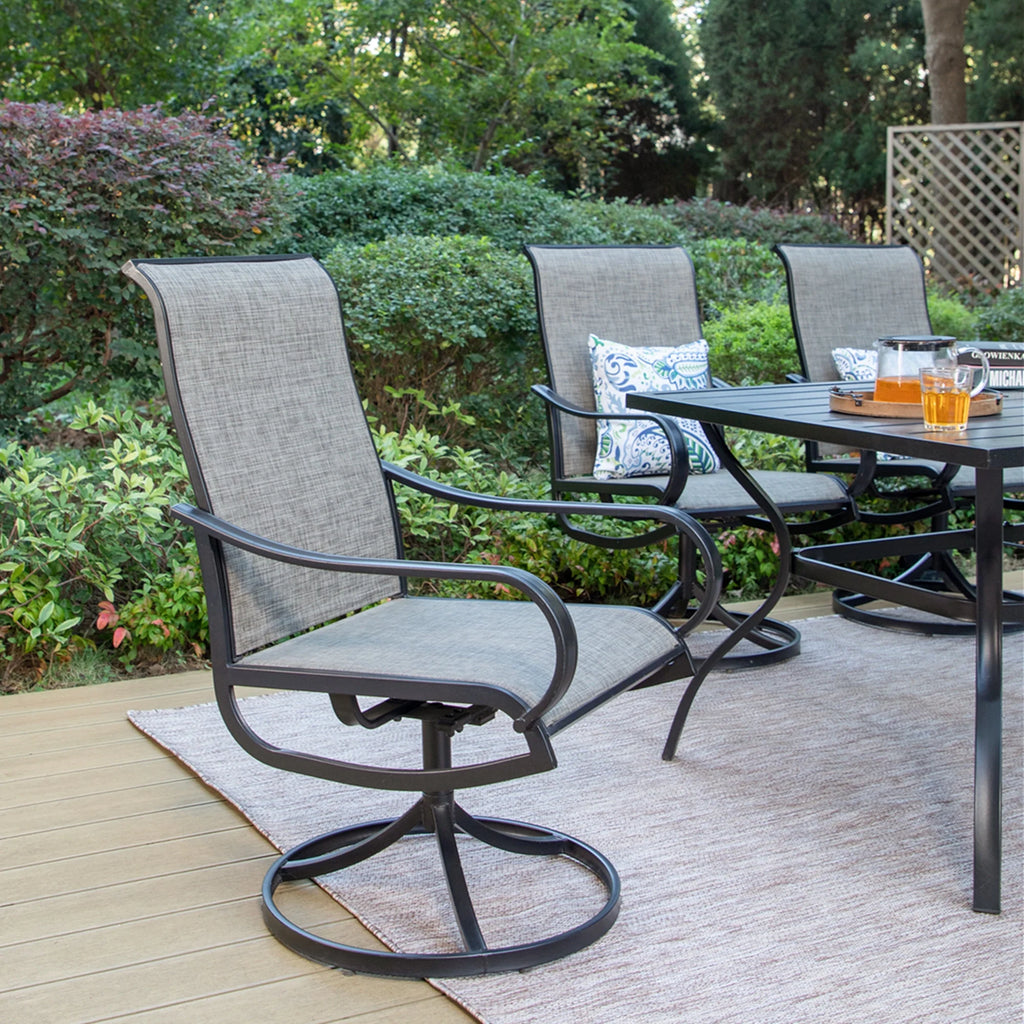 7-Piece Outdoor Dining Set with Swivel Chairs U470184