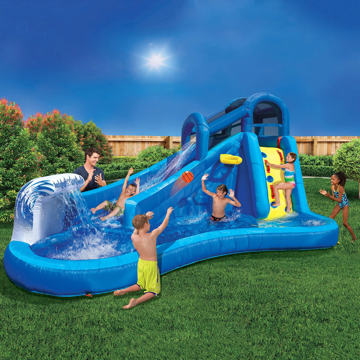 14 ft 5 in Inflatable Water Slide Splash Toy K945