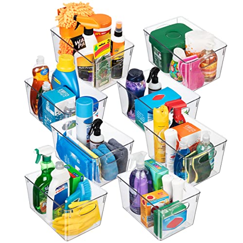 Plastic Storage Bins with Lids, 4 Pack R216289