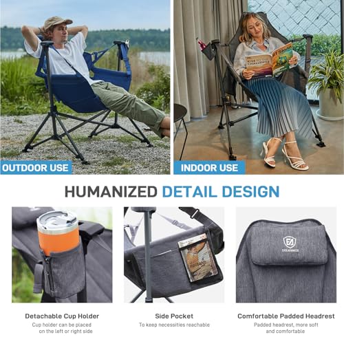 Oversized Padded Hammock Camping Chair with Cup Holder C844233