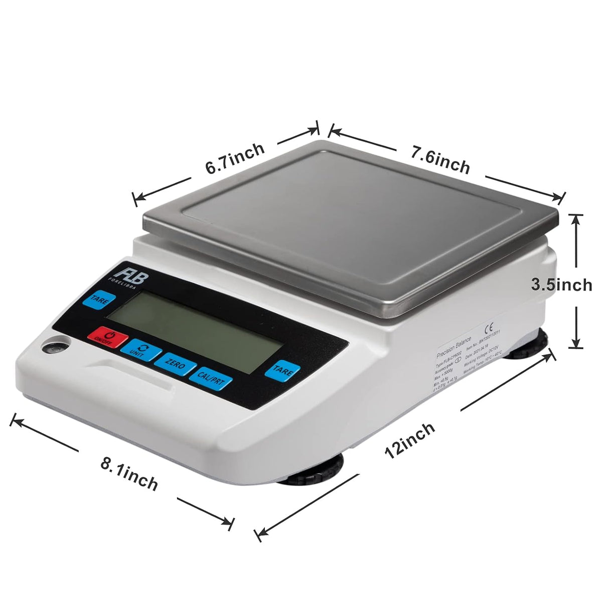 Lab Scale 5kg Precision Electronic Balance, 0.1g Readability N6118