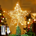 9.5inch Metal Beaded Star Tree Topper D755