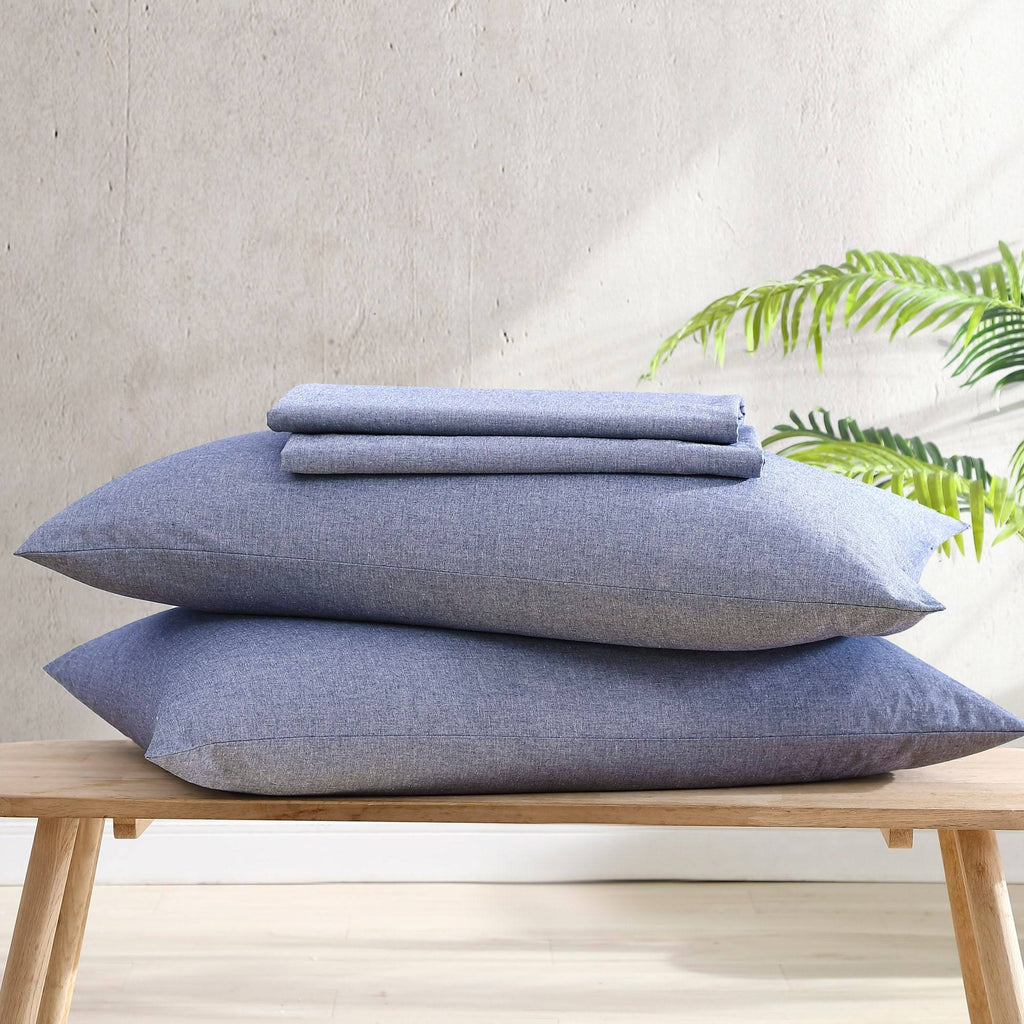 Recycled Fiber Heather Percale Cal King Sheet Set Z94945