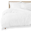 100% Cotton Flannel Duvet Cover & Sham Set White King U6468