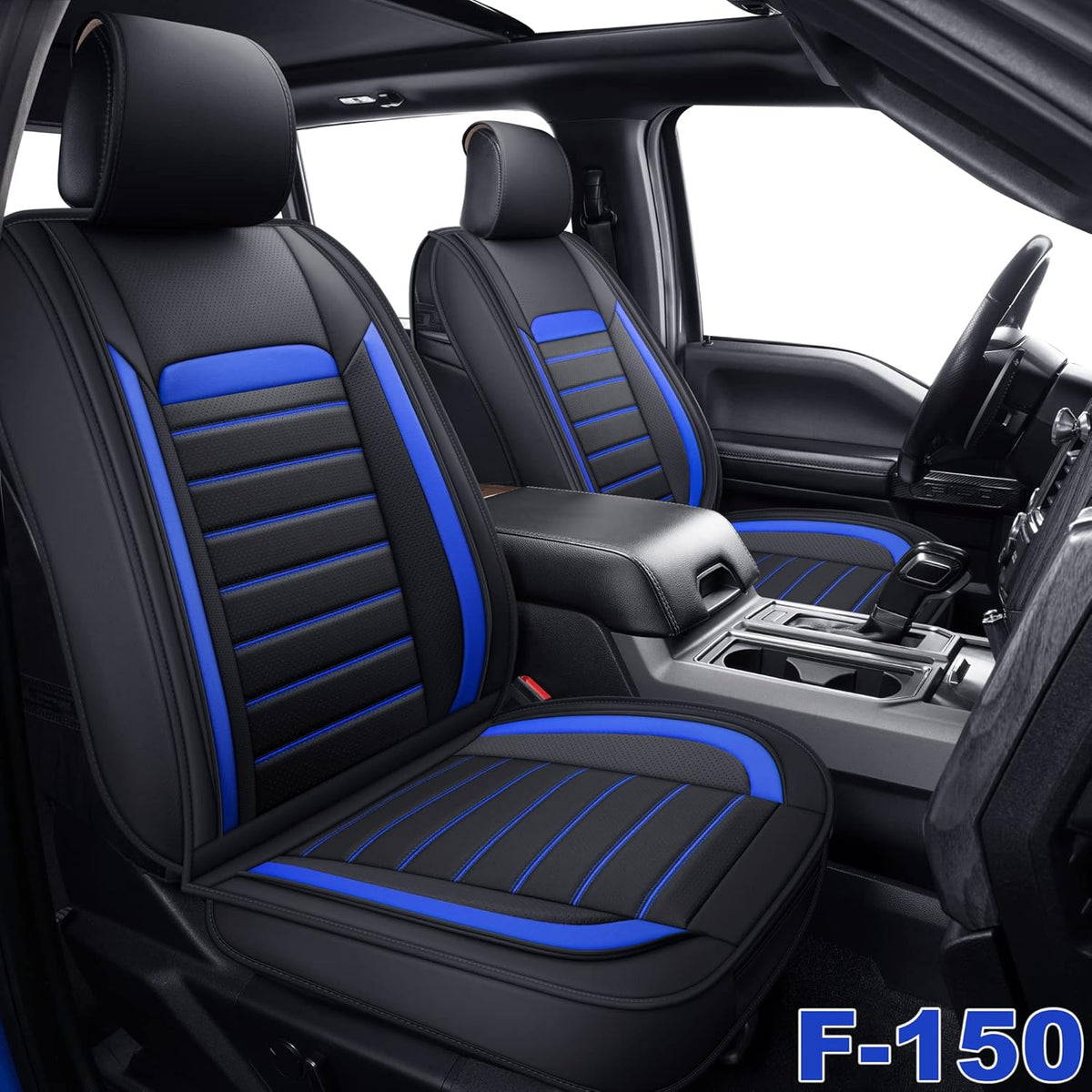 Faux Leather Car Seat Covers, Front Pair B6998