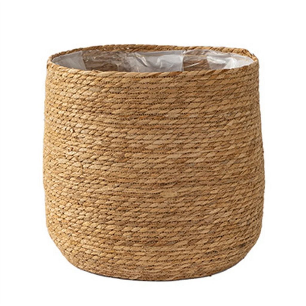 Seagrass Flower Pot - Woven Decorative Basket with Film Insert X4115