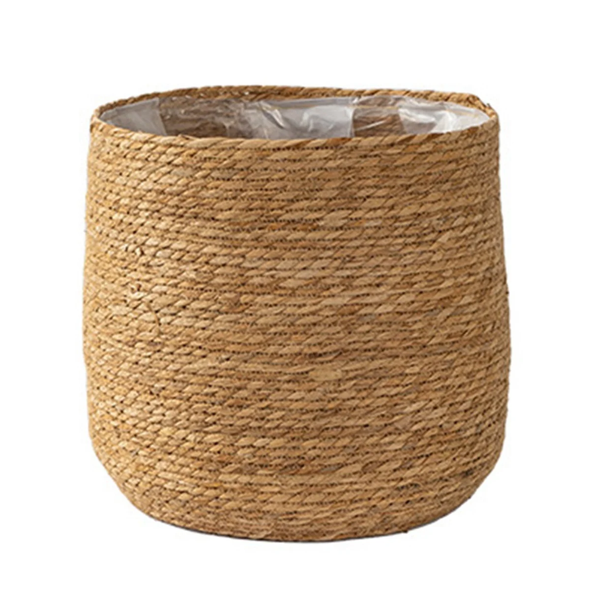 Seagrass Flower Pot - Woven Decorative Basket with Film Insert X4115