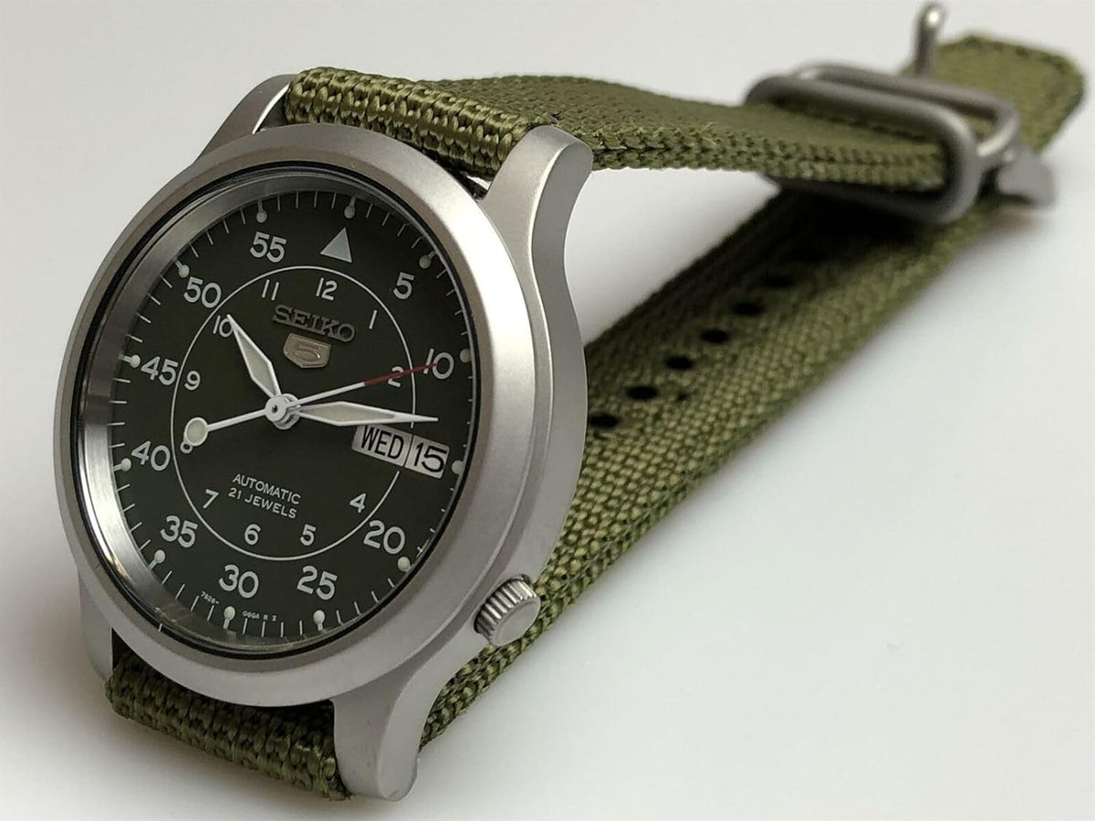 Green Canvas Stainless Steel Automatic Watch P683