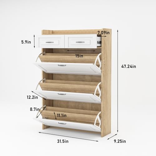 Shoe Cabinet with 3 Flip Drawers and 2 Drawers V805