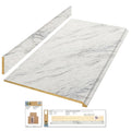 8 ft. Laminate Countertop Kit in Calcutta Marble with Valencia Edge L52565