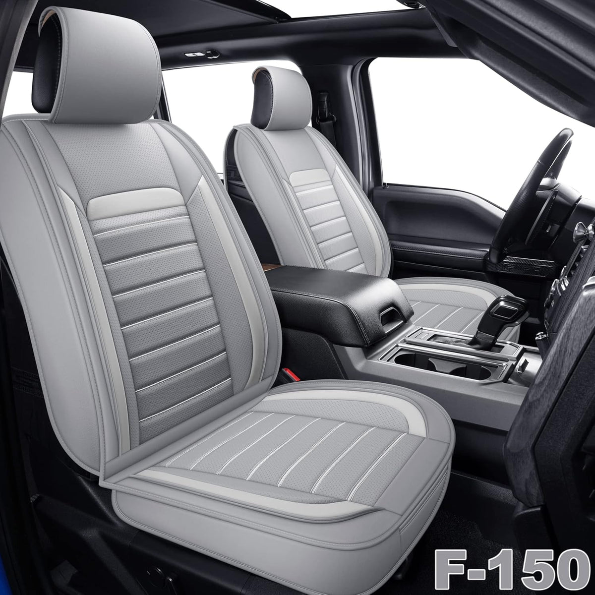 Faux Leather Car Seat Covers, Front Pair B6998