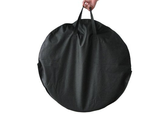 Black 22" Portable Folding Steel Wood Burning Fire Pit with Carrying Bag S51419