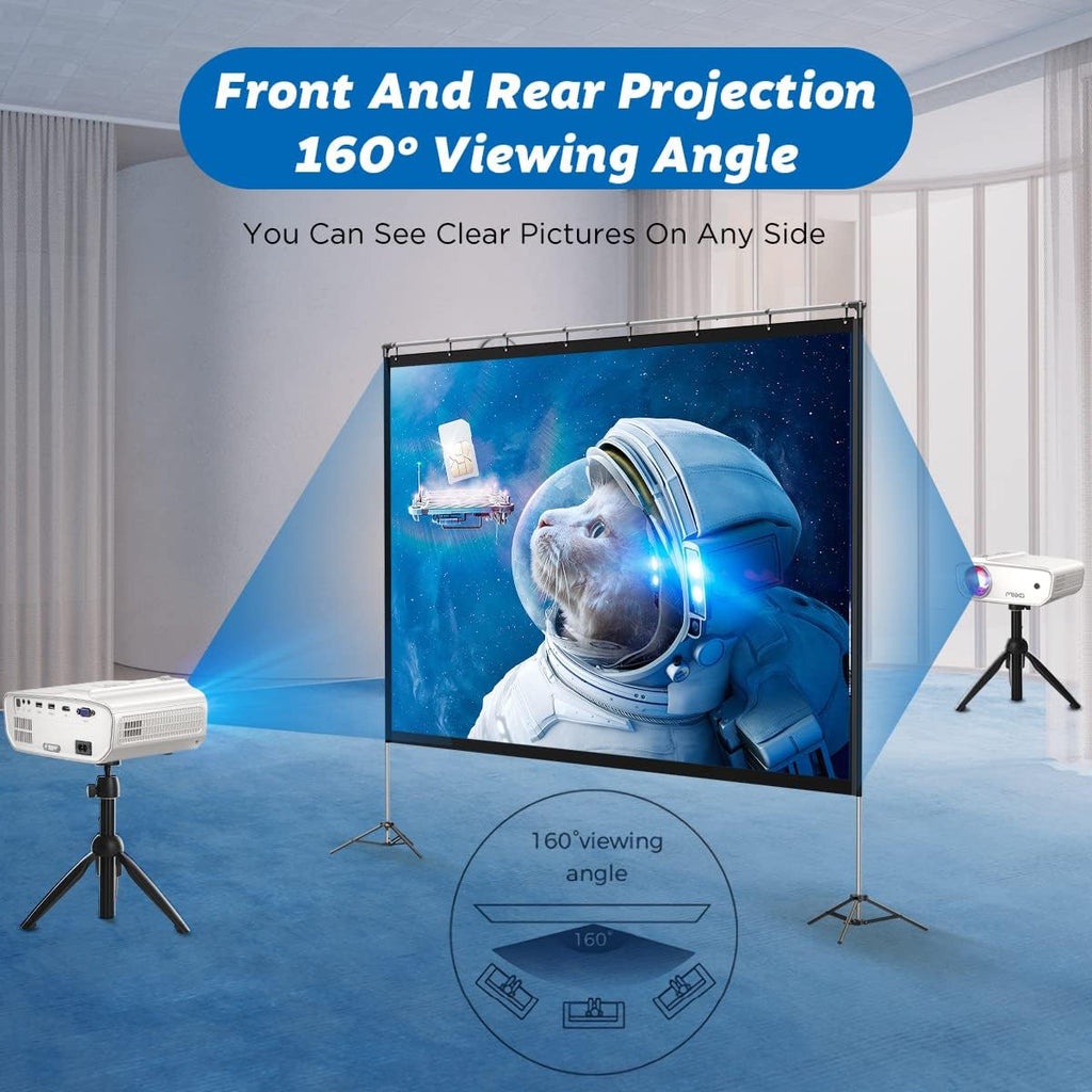 120 inch Portable Projector Screen with Stand and Carry Bag L92590