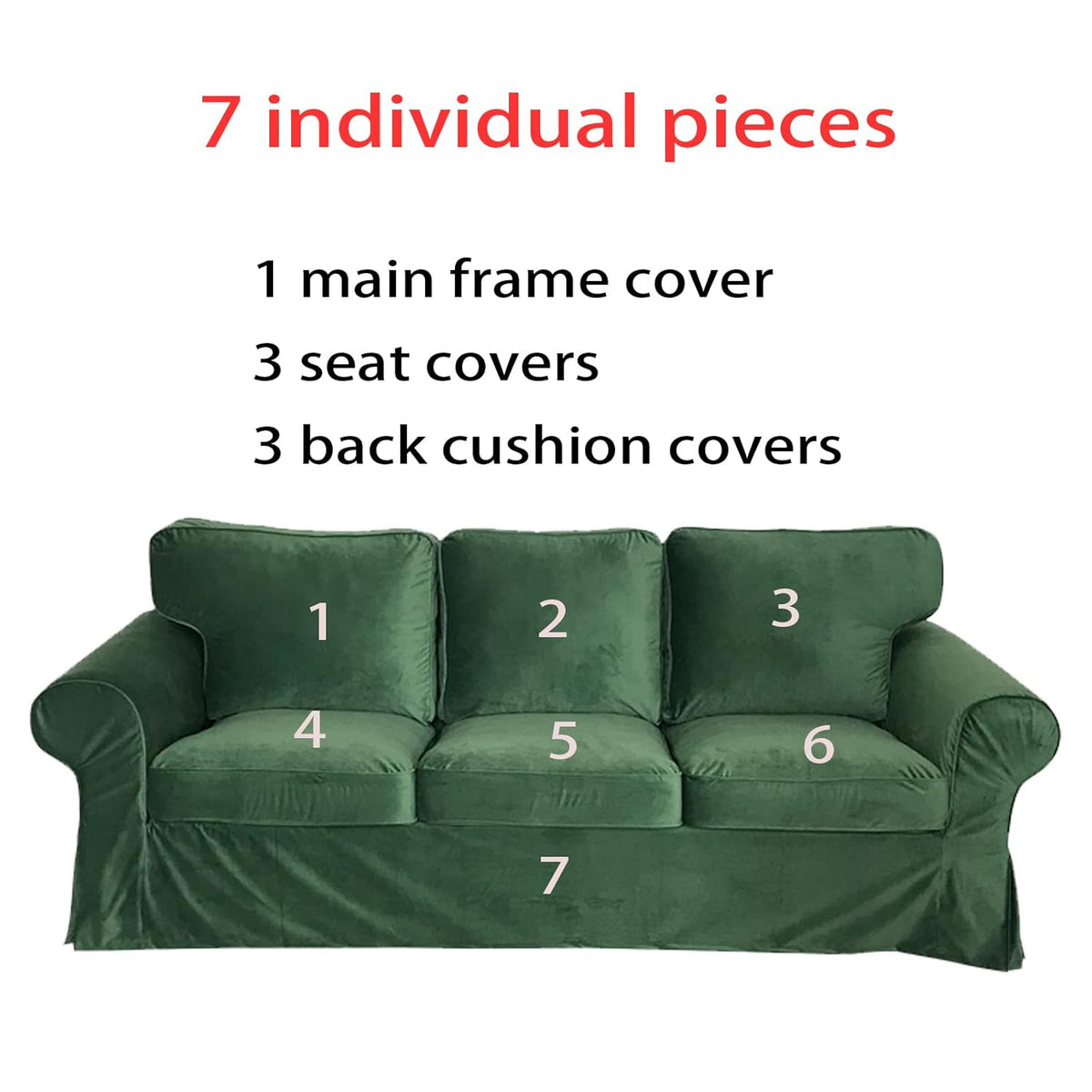 Polyester 3 Seat Sectional Sofa Cover V959