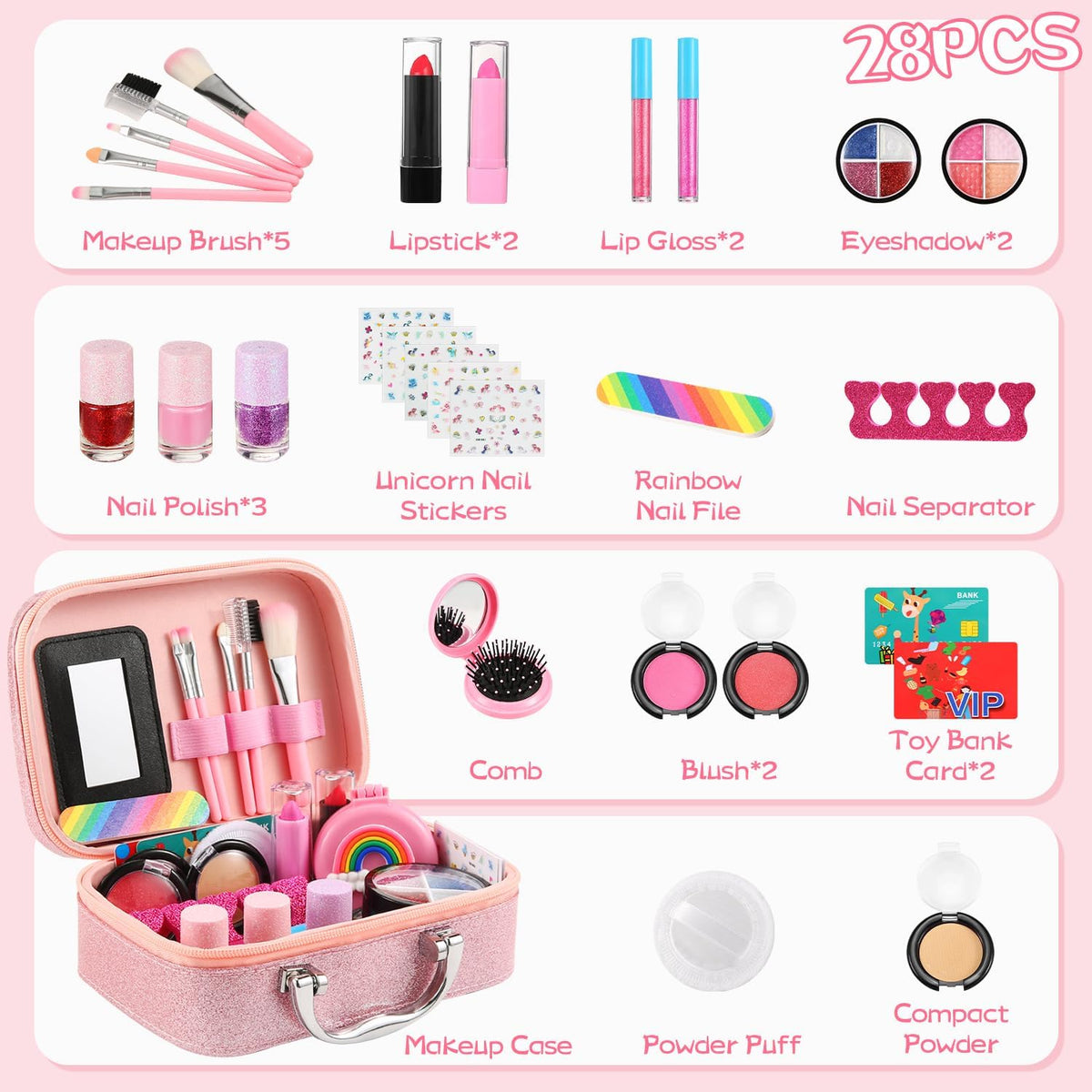 Real Washable Non-Toxic Kids Makeup Toy Kit I659287