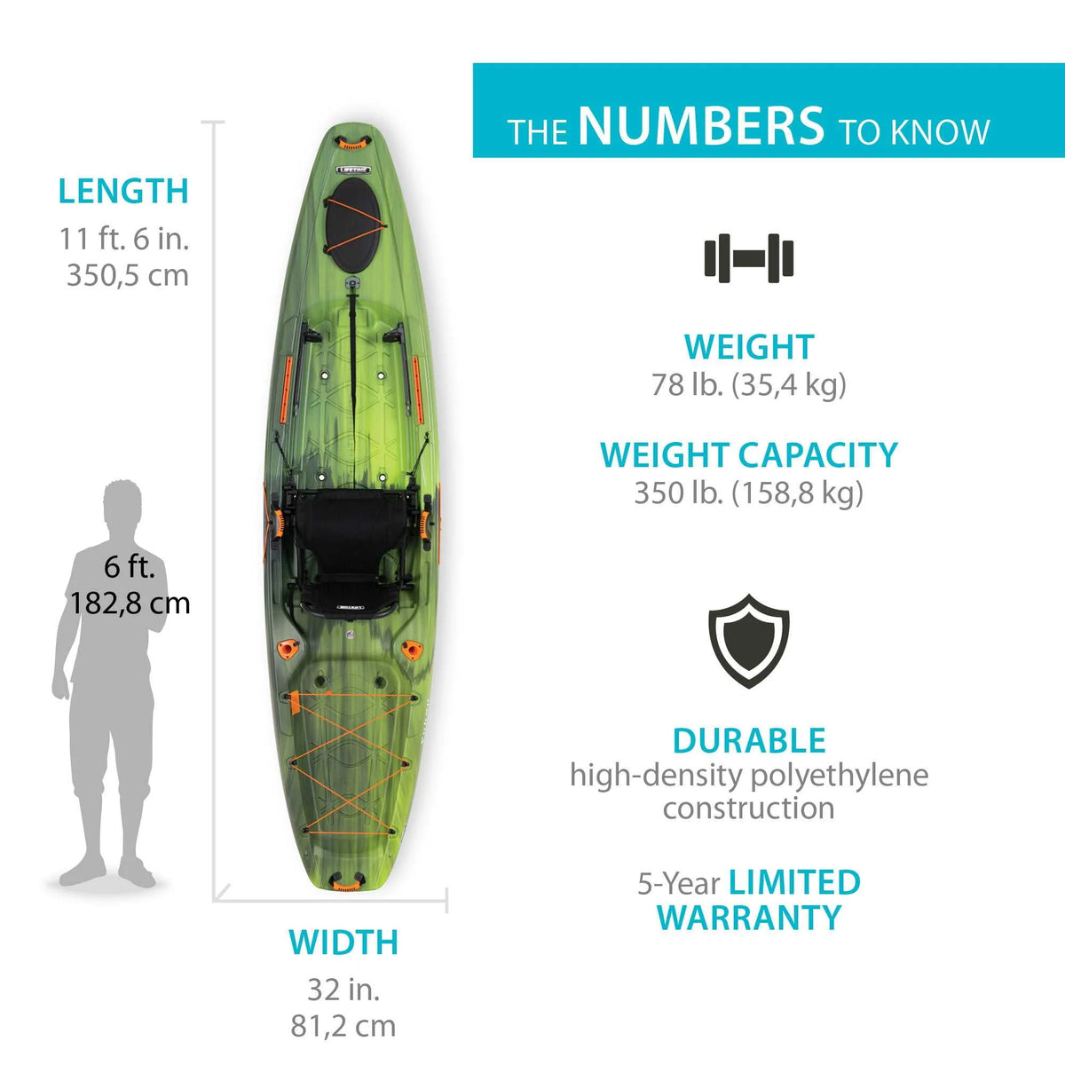 116 inch Sit-on-Top Fishing Kayak V183496