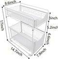 Under Sink Organizer with Sliding Drawer White N738