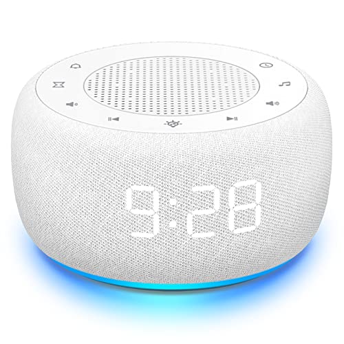 White Noise Machine with 18 Soothing Sounds, 7 Night Light, Sleep Timer T6916