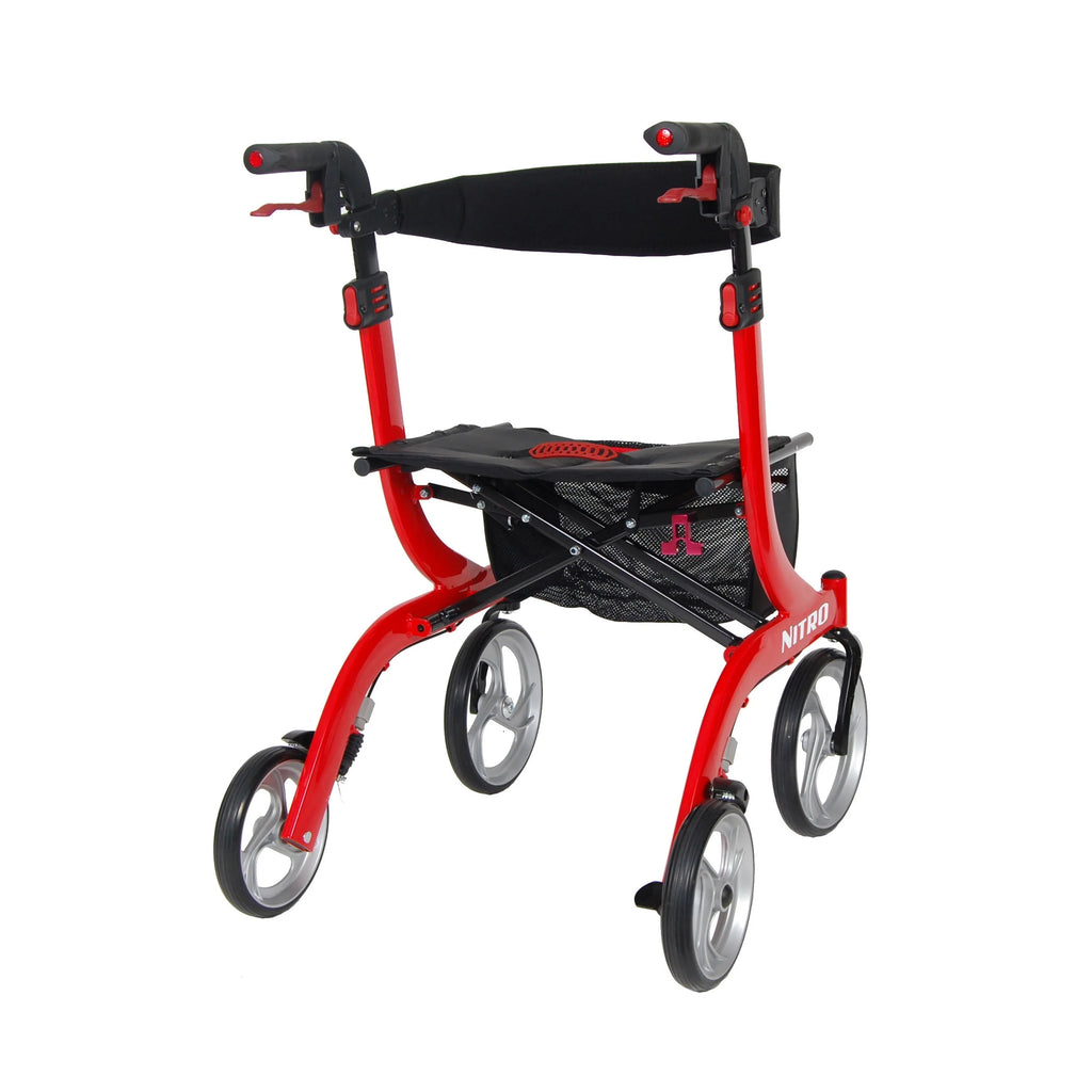 Red Rollator Rolling Walker Z29570