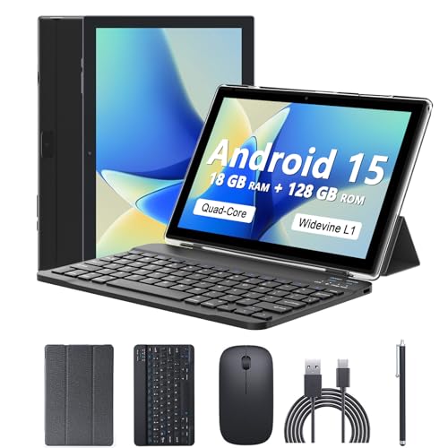 18GB RAM 128GB ROM 2TB Expandable 2 in 1 Tablet with Keyboard Case Mouse Stylus O999