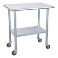 Stainless Steel Table 24 x 36 Inches with Caster Wheels U73527