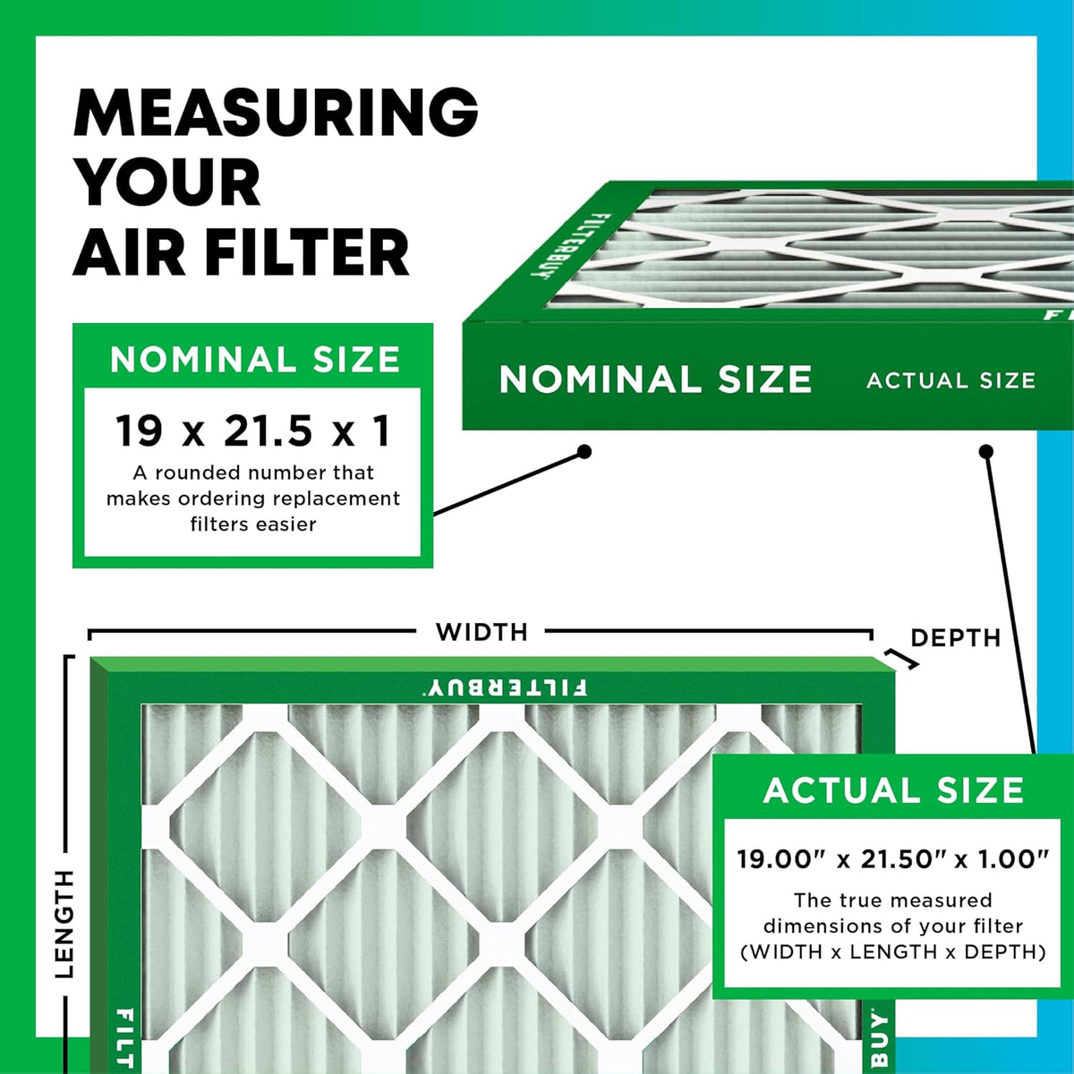19x21.5x1 MERV 8 Pleated Air Filter (4-Pack) D61318