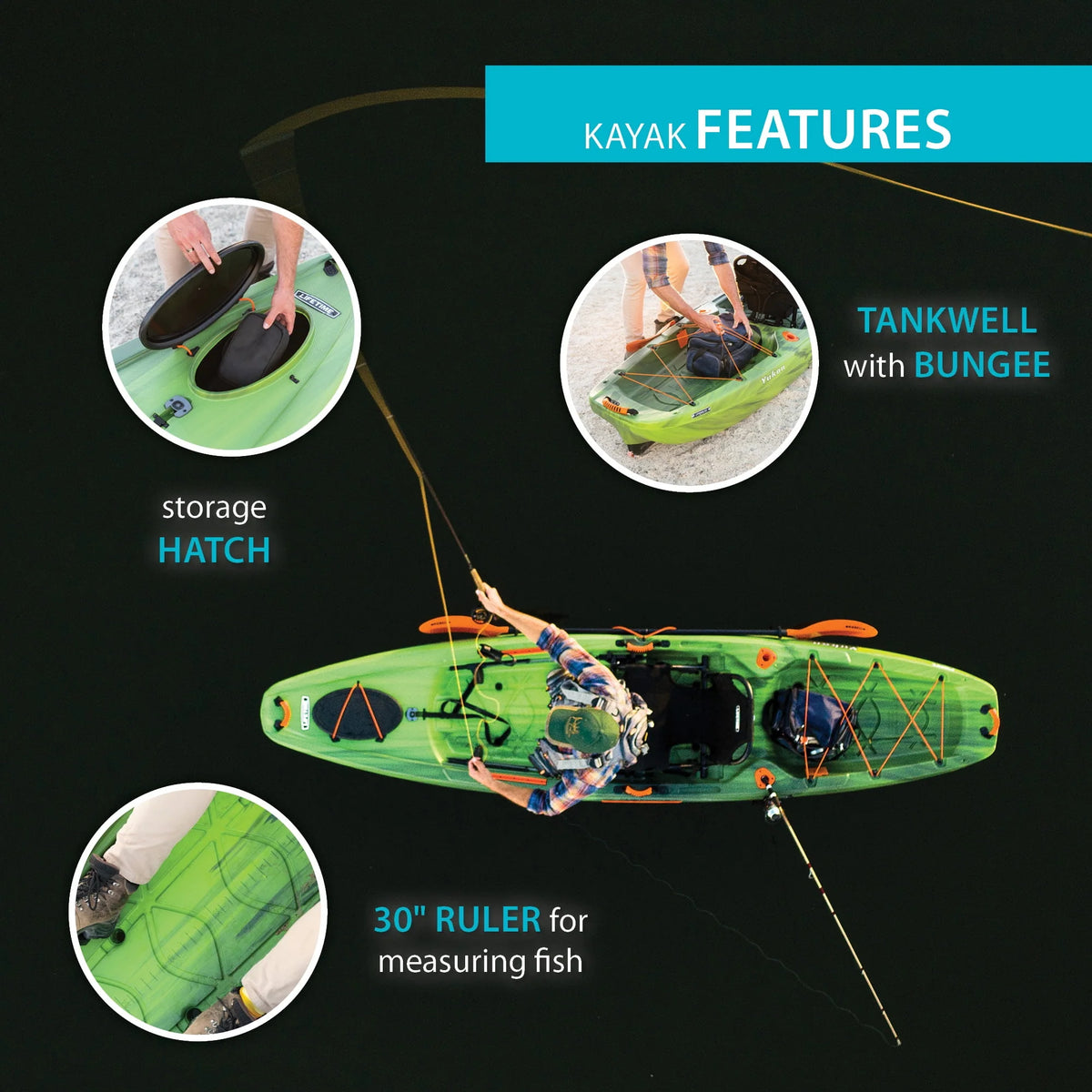 116 inch Sit-on-Top Fishing Kayak V183496