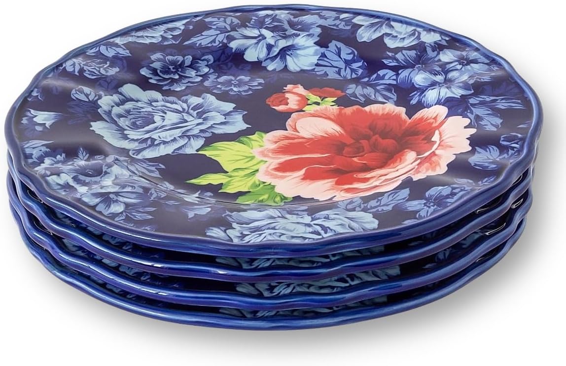 12-Piece Blue Floral Dinnerware Set T442314
