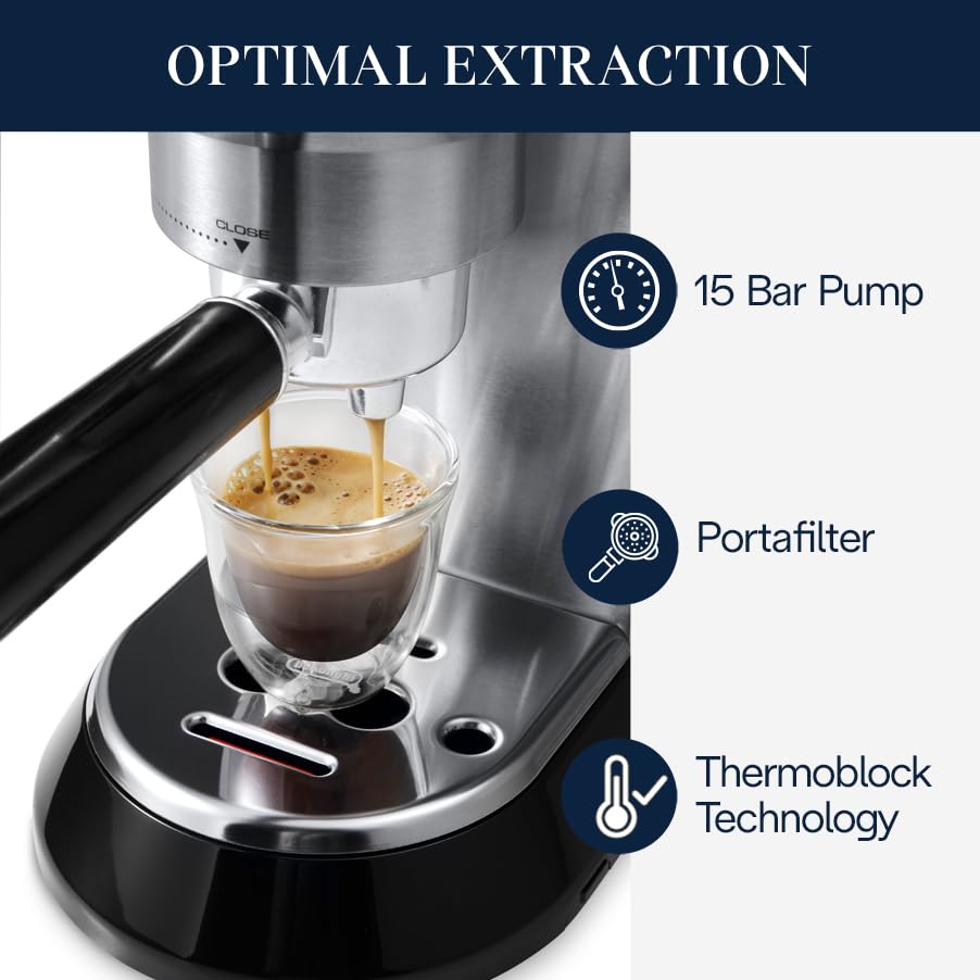 Espresso Machine with Milk Frother, Stainless I42034