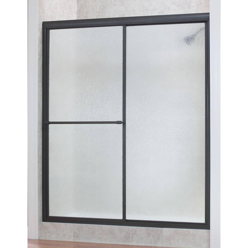 60x22 x 70x22 Rain Glass Framed Sliding Shower Door X7419