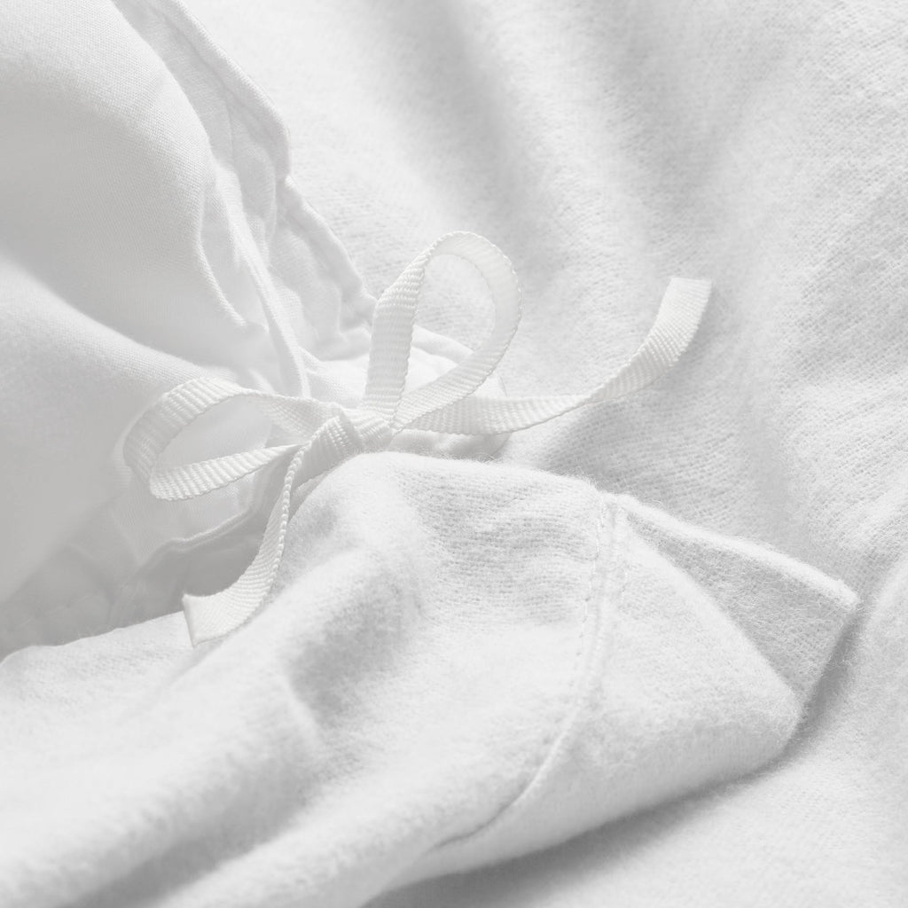 100% Cotton Flannel Duvet Cover & Sham Set White King U6468
