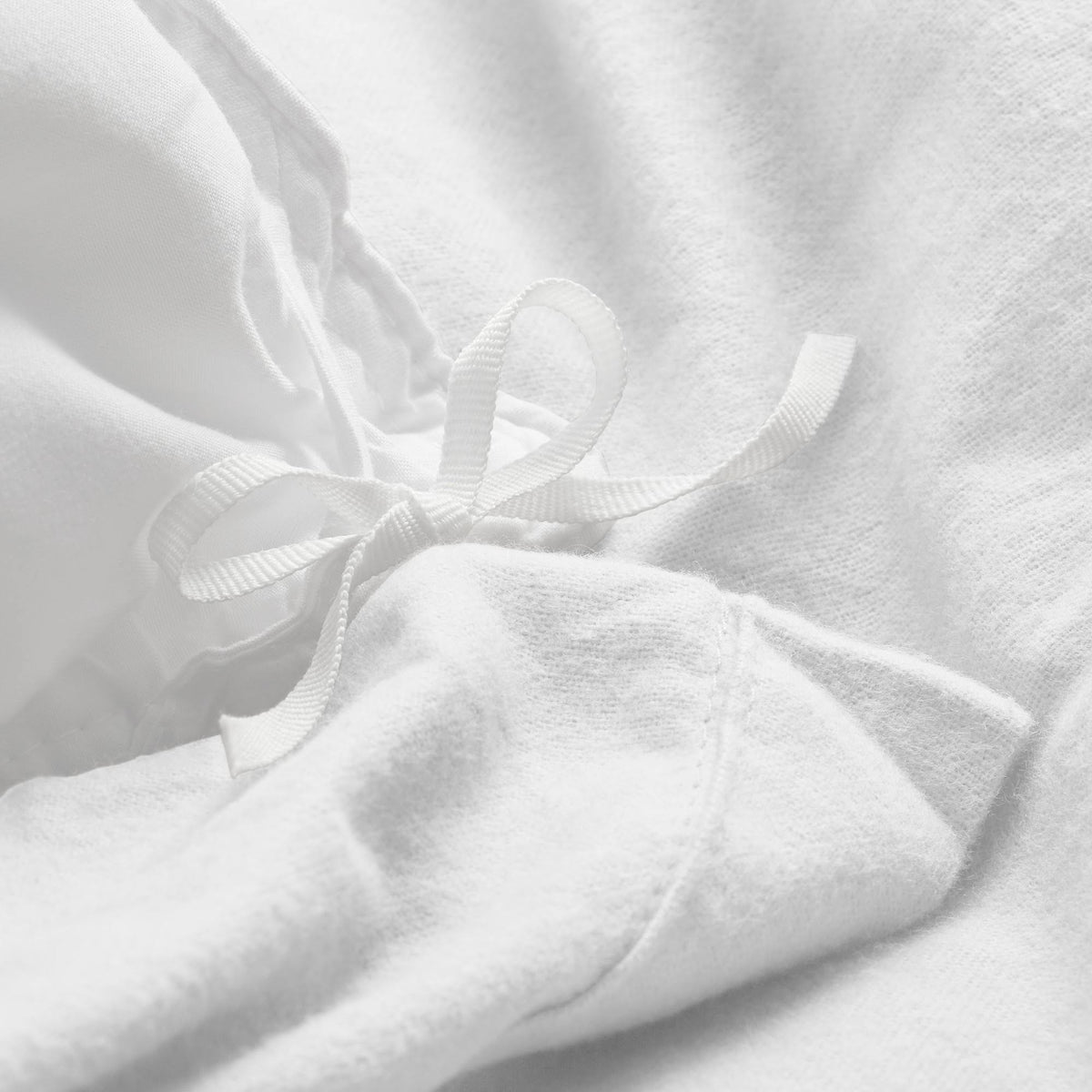 100% Cotton Flannel Duvet Cover & Sham Set White King U6468