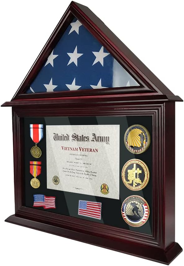 3' X 5' Flag Display Case Frame Military Shadow Box N29022