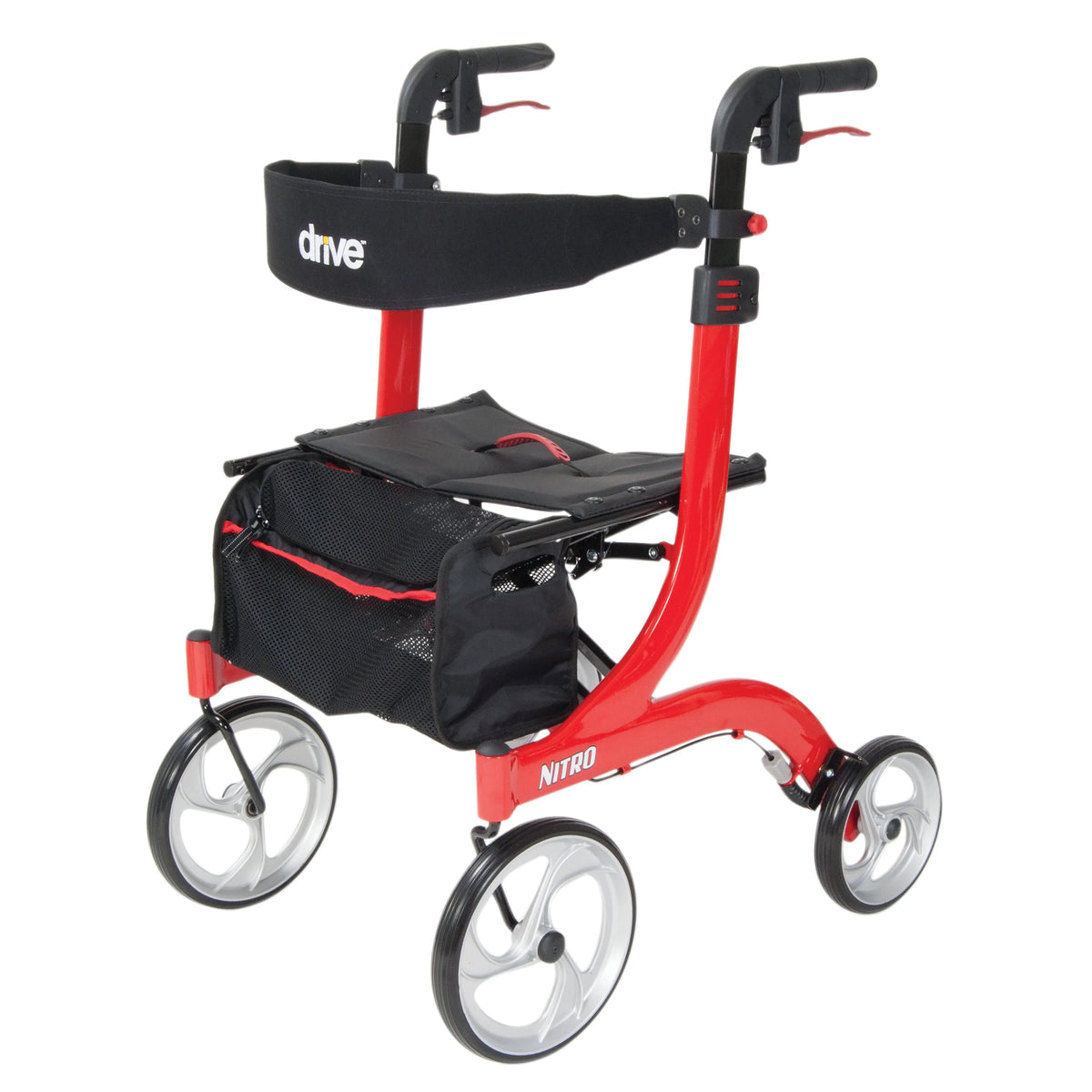 Red Rollator Rolling Walker Z29570