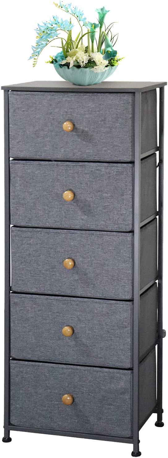5 Drawer Vertical Fabric Storage Dresser N274
