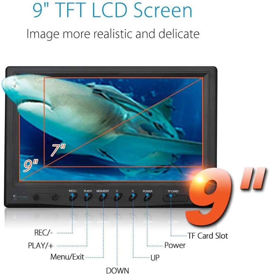 Underwater Fishing Camera 9 inch LCD 1000TVL Waterproof 30m Cable S931