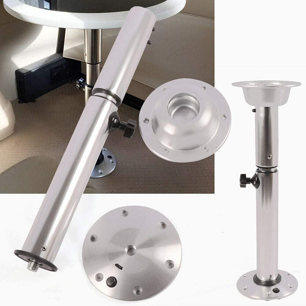 Aluminum Table Pedestal Stand Base 22-28Inch Adjustable Heights I827