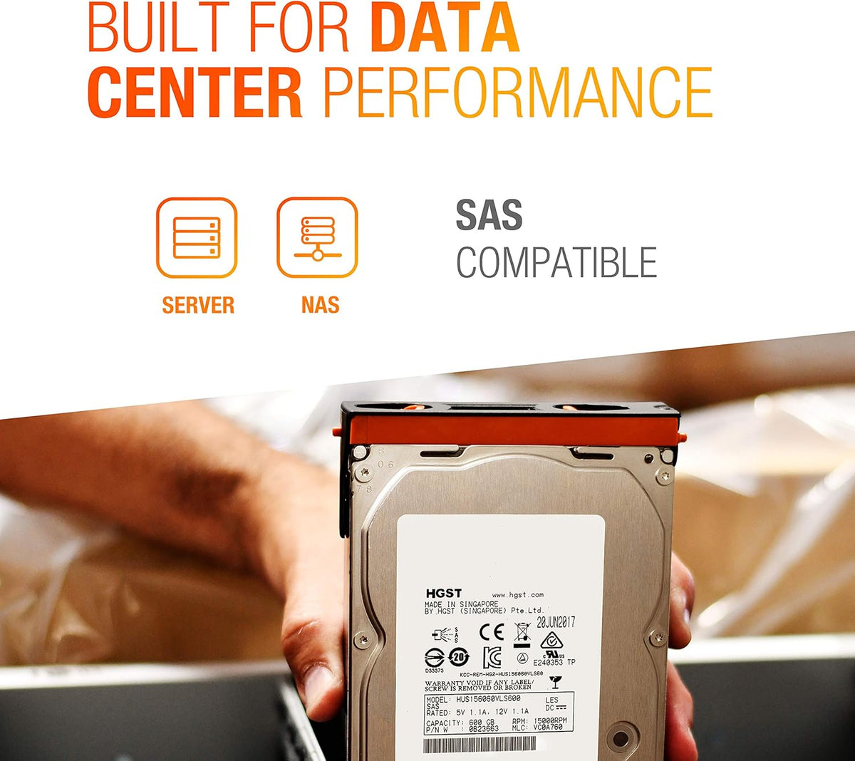 600GB 15K RPM SAS 6Gb/s 64MB Cache 3.5in LFF R26404