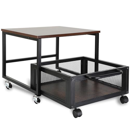 Retro Mini Fridge Stand with Wheels X290