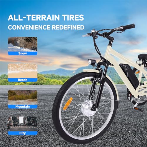 24"&26" 3 Wheel Mountain Electric Bicycle with Basket P27487