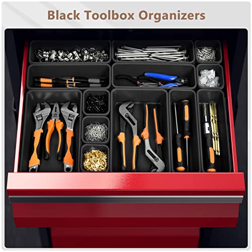69 Pcs 5 Size Black Tool Box Organizer Tray Divider Set R4419